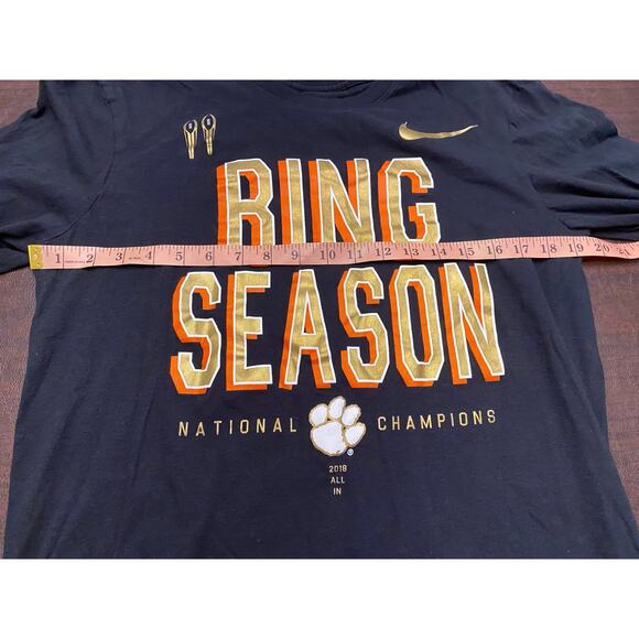 Nike Clemson Tigers 2018 National Champions “Ring Season” Long Sleeve Shirt Med - Picture 6 of 6